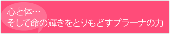 心と体と命の輝きを取り戻すプラーナ